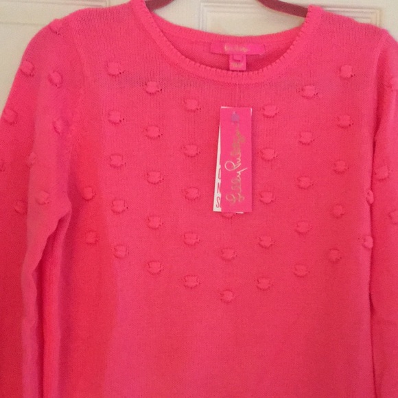 NWT Lilly Pulitzer Tekla Sweater Coral Sands Large - Picture 3 of 10